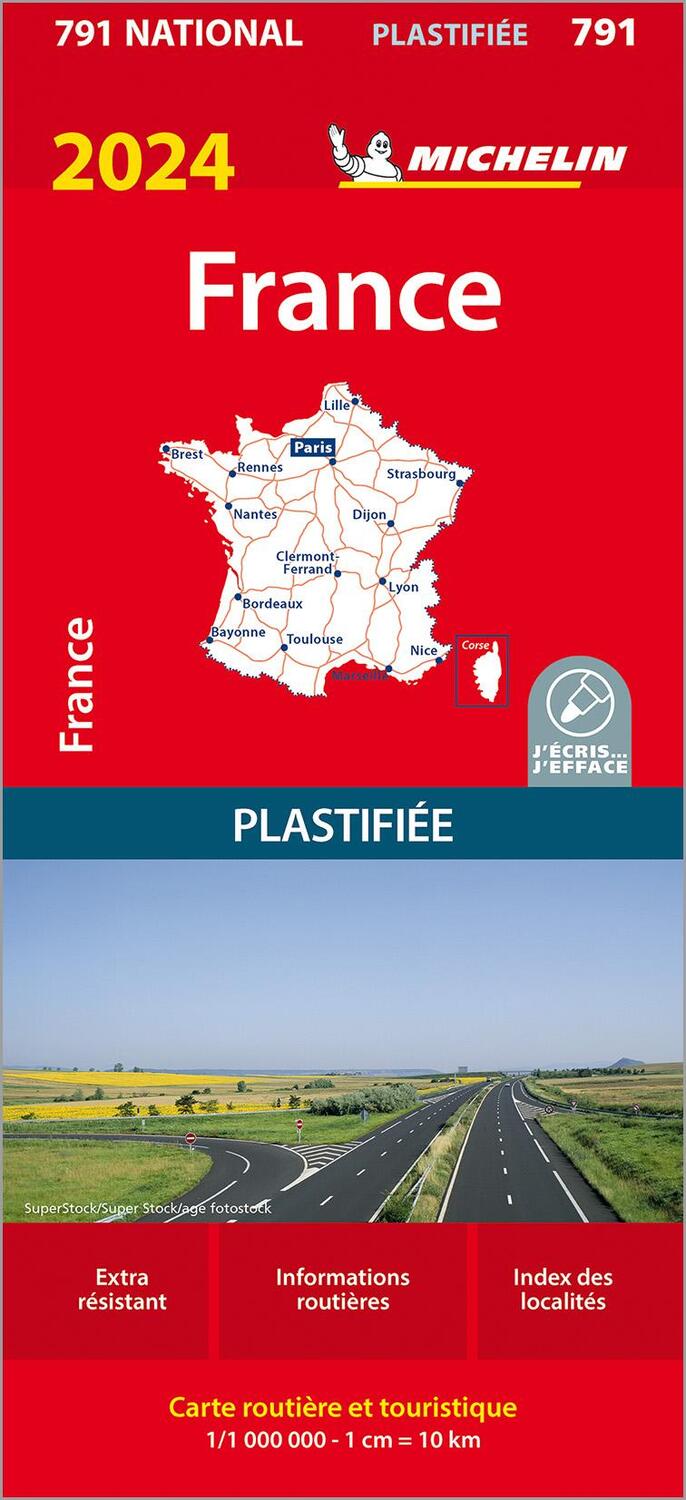 Cover: 9782067261488 | Michelin Frankreich 2024 (plastifiziert) | (Land-)Karte | Deutsch
