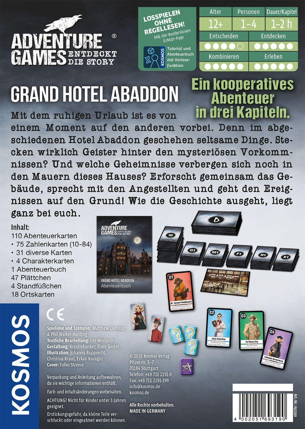 Bild: 4002051693190 | Adventure Games - Grand Hotel Abaddon | Spiel | Deutsch | 2020