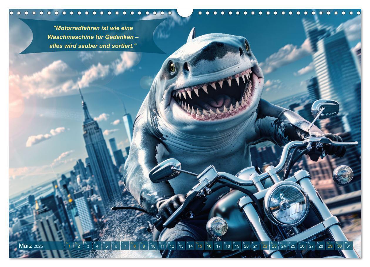 Bild: 9783457166055 | Tierisch lustige Motorradfahrer (Wandkalender 2025 DIN A3 quer),...