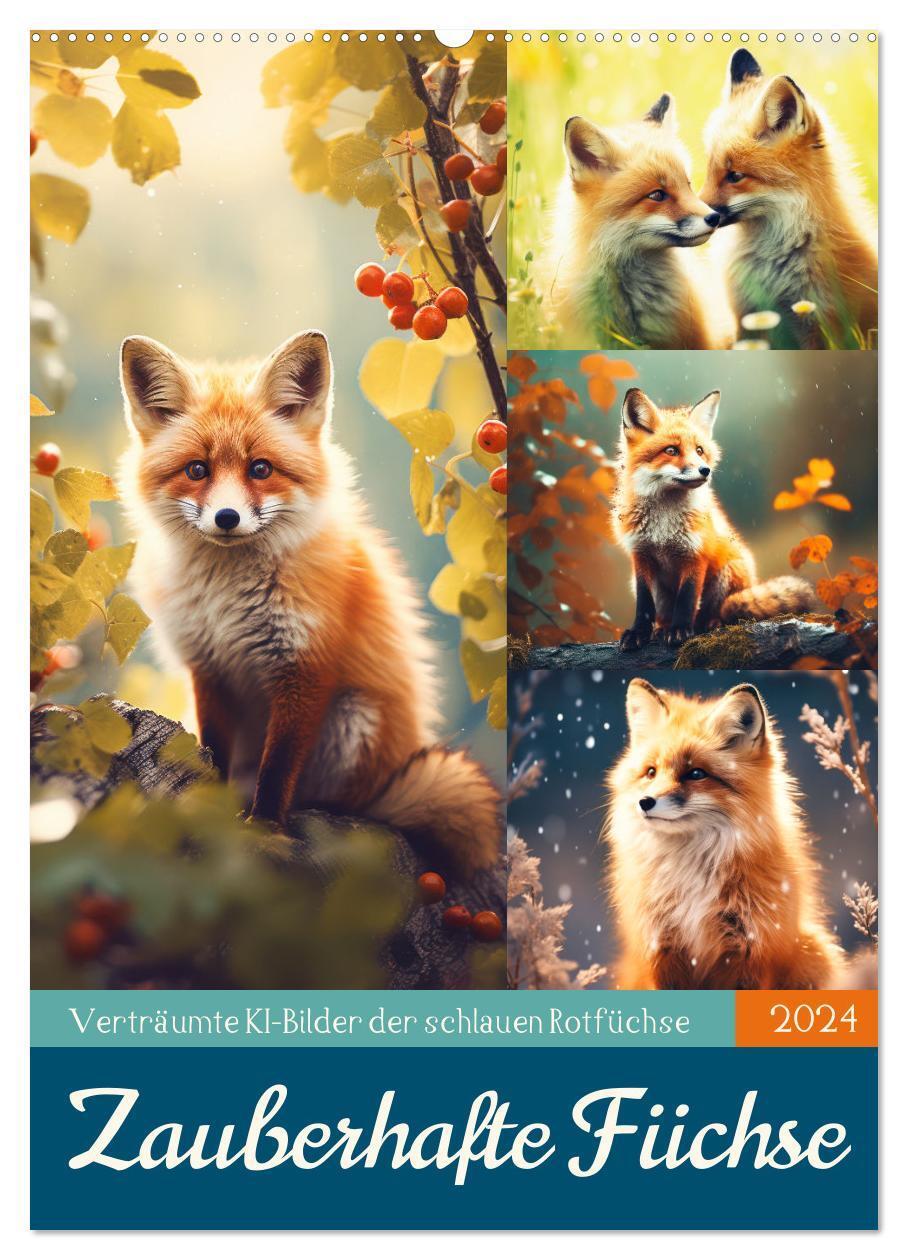Cover: 9783383724510 | Zauberhafte Füchse (Wandkalender 2024 DIN A2 hoch), CALVENDO...