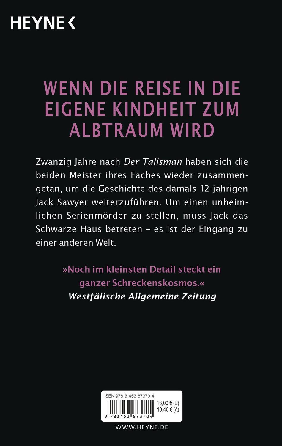 Bild: 9783453873704 | Das schwarze Haus | Stephen King (u. a.) | Taschenbuch | Deutsch