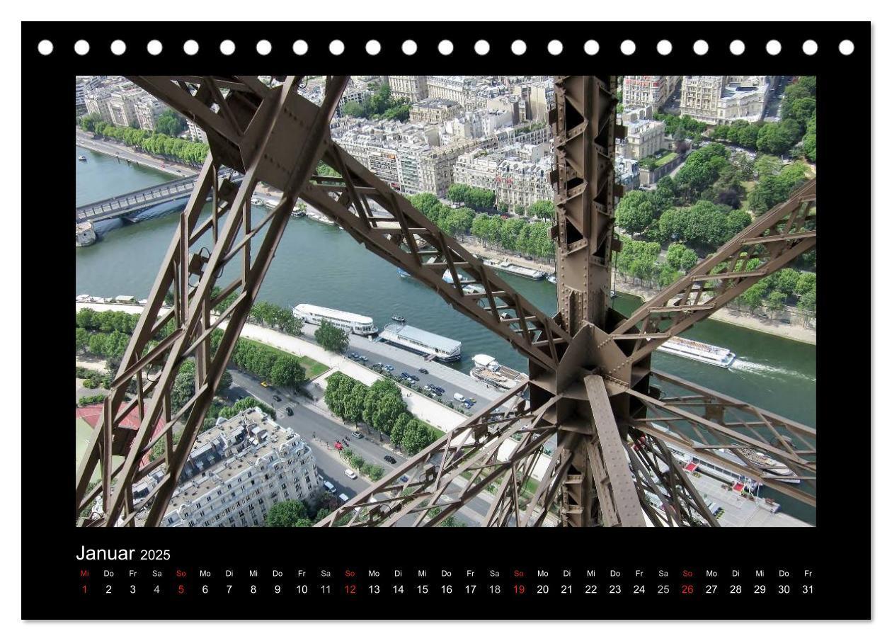 Bild: 9783435720750 | Paris von oben (Tischkalender 2025 DIN A5 quer), CALVENDO...