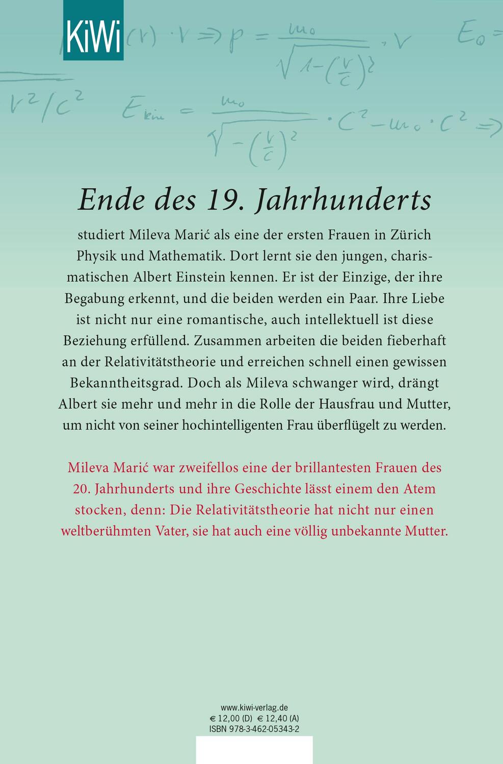 Rückseite: 9783462053432 | Frau Einstein | Roman | Marie Benedict | Taschenbuch | Deutsch | 2019