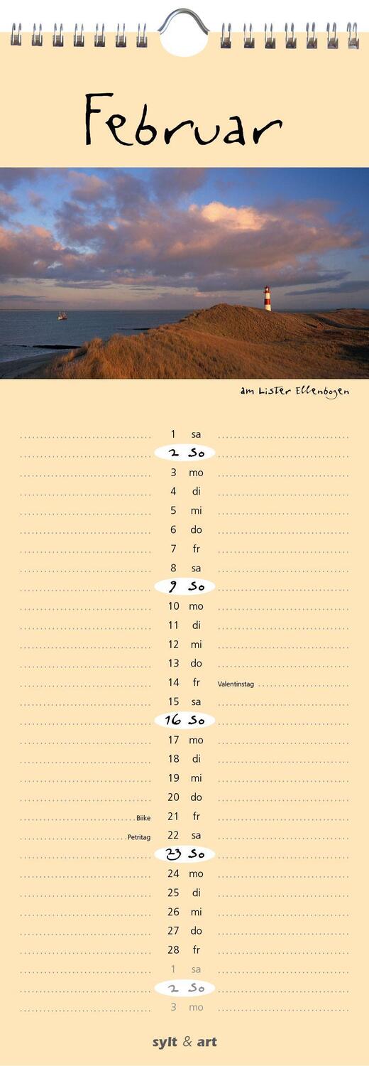 Bild: 9783944498584 | Sylt-die Insel 2025 Streifenkalender | Gernot Westendorf | Kalender