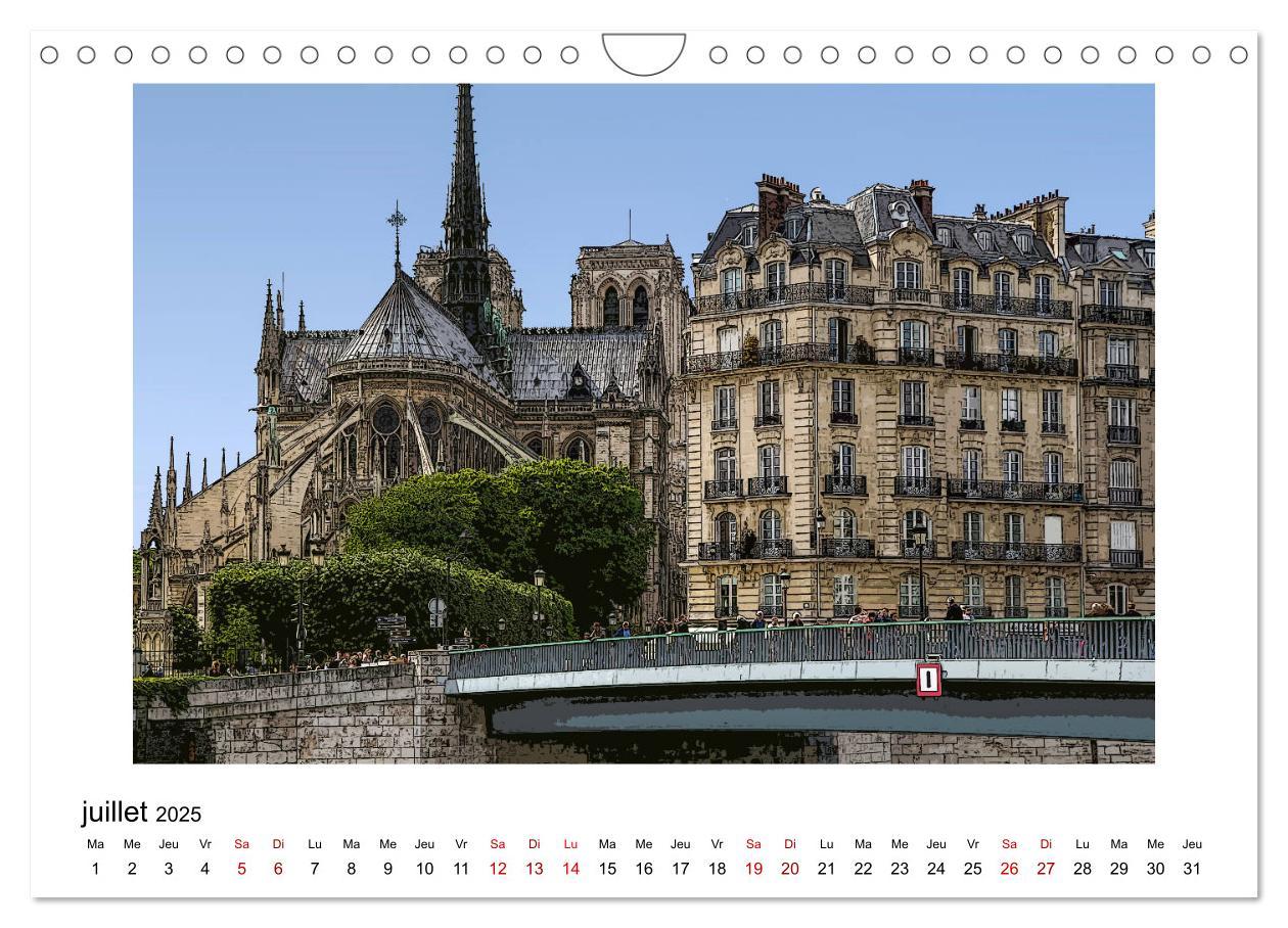 Bild: 9781325944194 | Notre-Dame de Paris en Cartoon (Calendrier mural 2025 DIN A4...