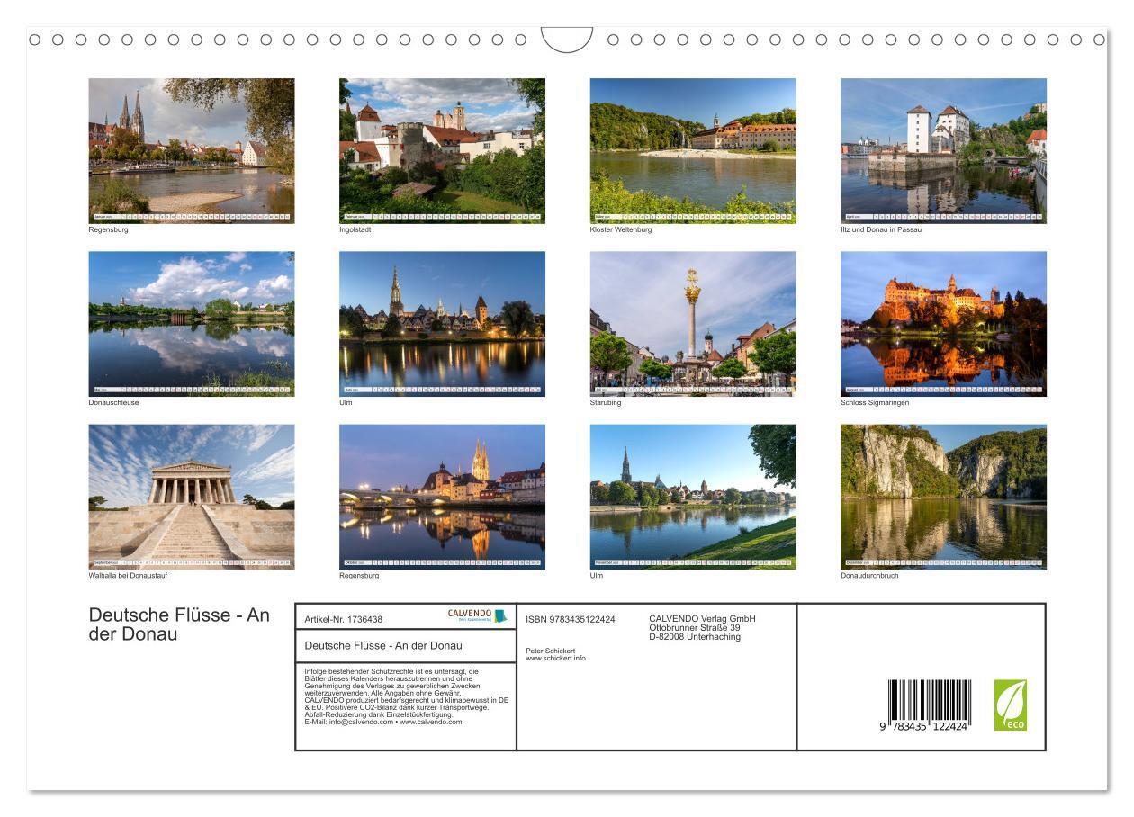 Bild: 9783435122424 | Deutsche Flüsse - An der Donau (Wandkalender 2025 DIN A3 quer),...