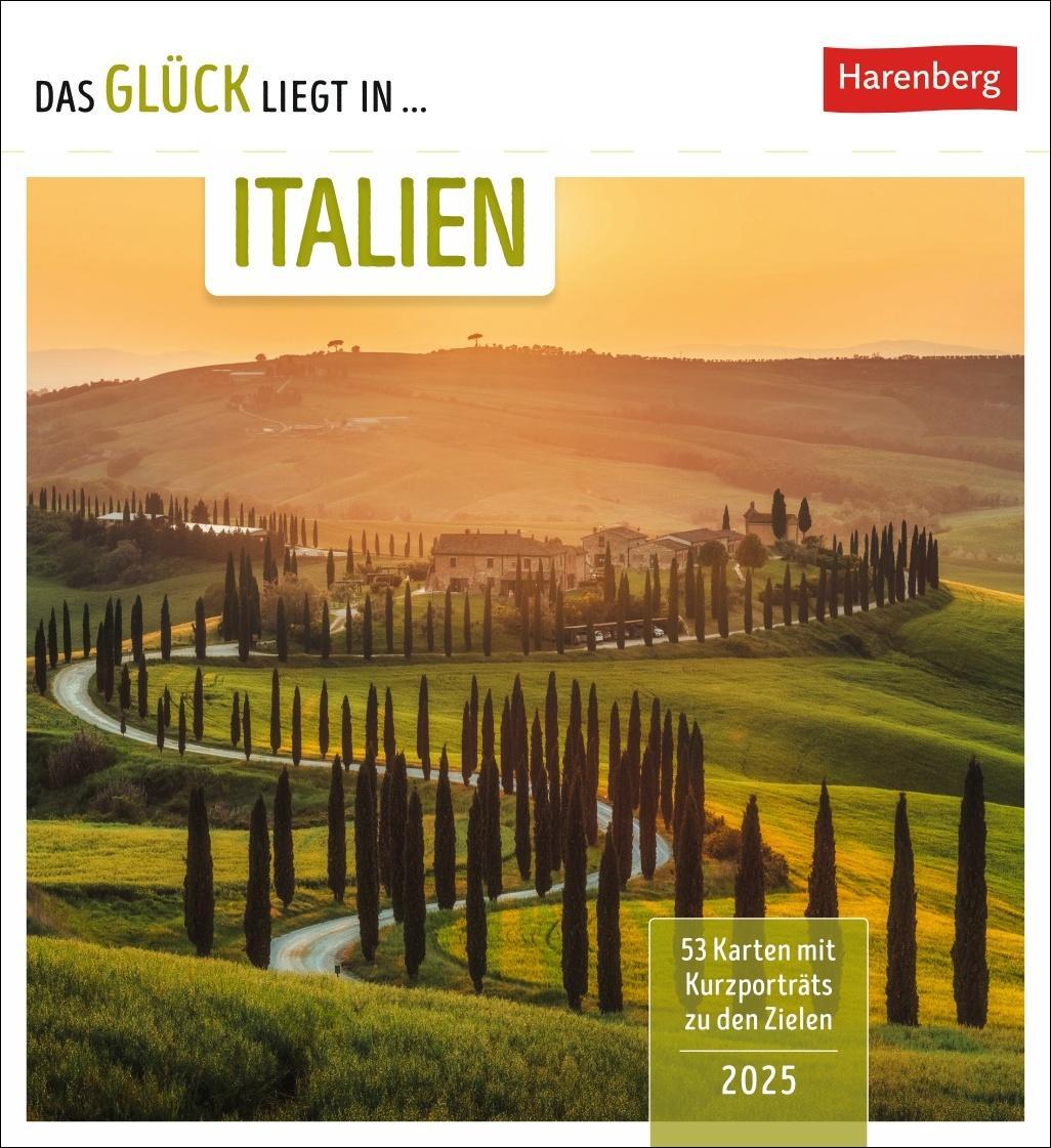 Cover: 9783840034862 | Das Glück liegt in Italien Postkartenkalender 2025 - Wochenkalender...