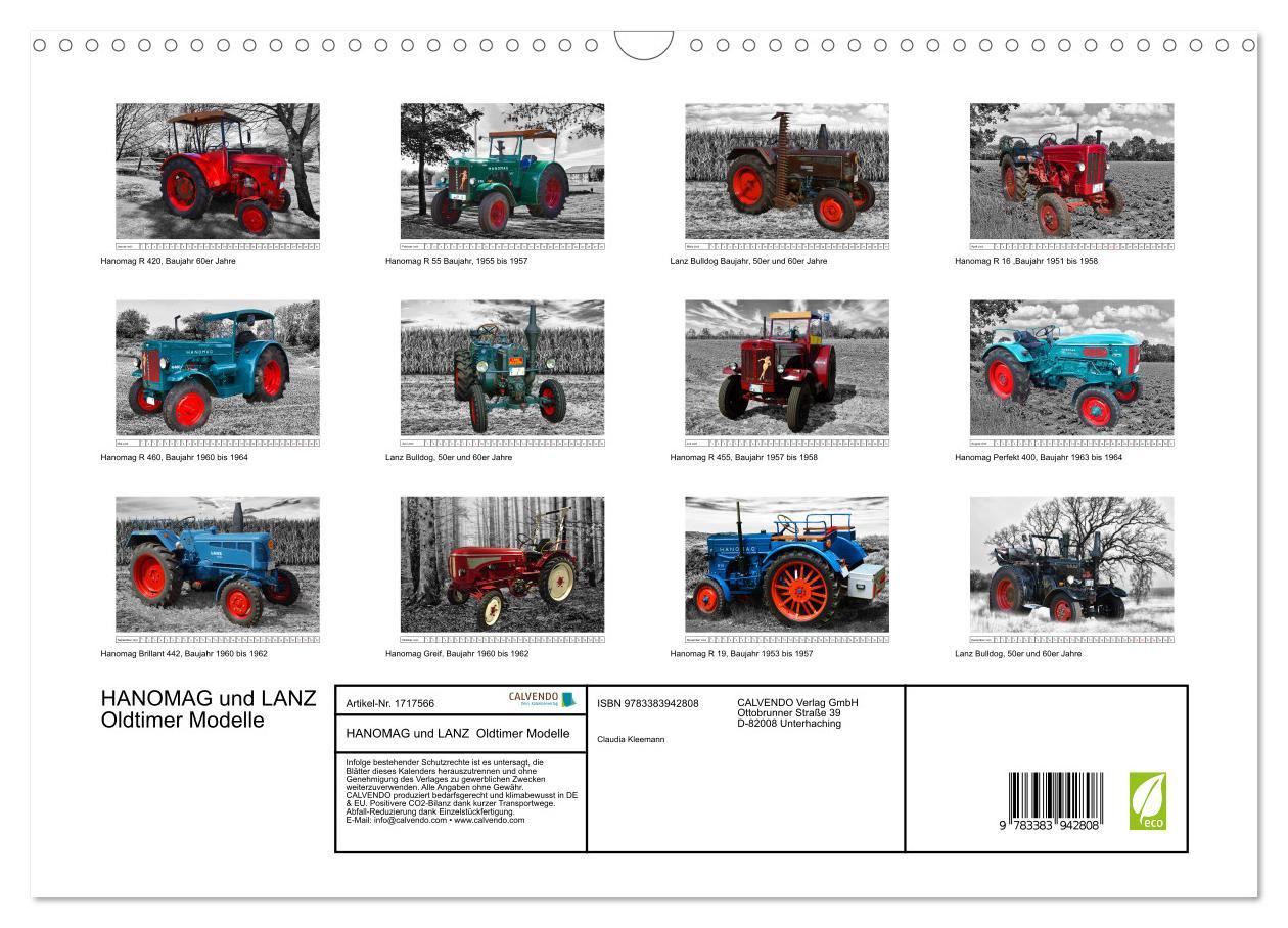 Bild: 9783383942808 | HANOMAG und LANZ Oldtimer Modelle (Wandkalender 2025 DIN A3 quer),...