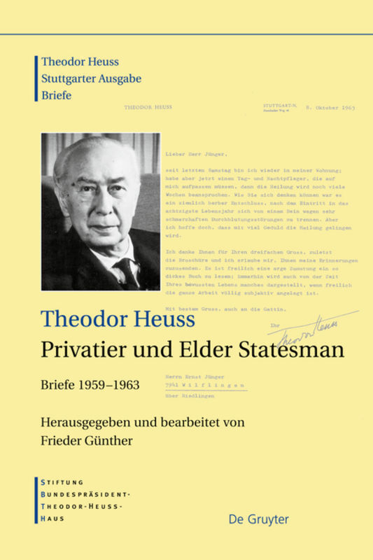 Cover: 9783598251290 | Theodor Heuss, Privatier und Elder Statesman | Briefe 1959-1963 | Buch