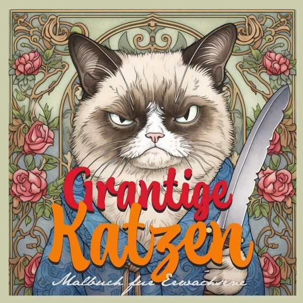 Cover: 9783757548667 | Grantige Katzen Malbuch für Erwachsene Graustufen | Monsoon Publishing