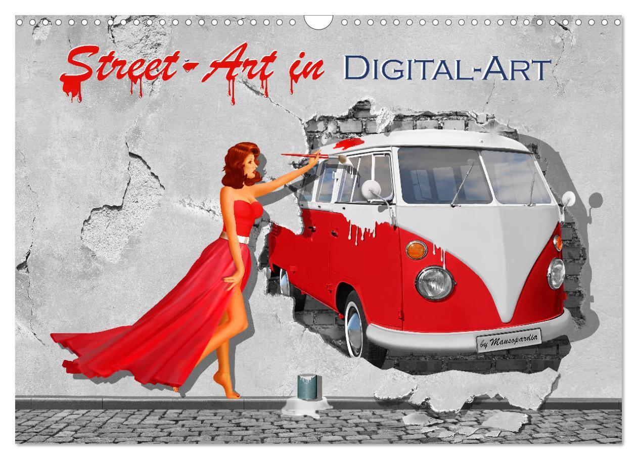 Cover: 9783383239373 | Street-Art in Digital-Art by Mausopardia (Wandkalender 2024 DIN A3...