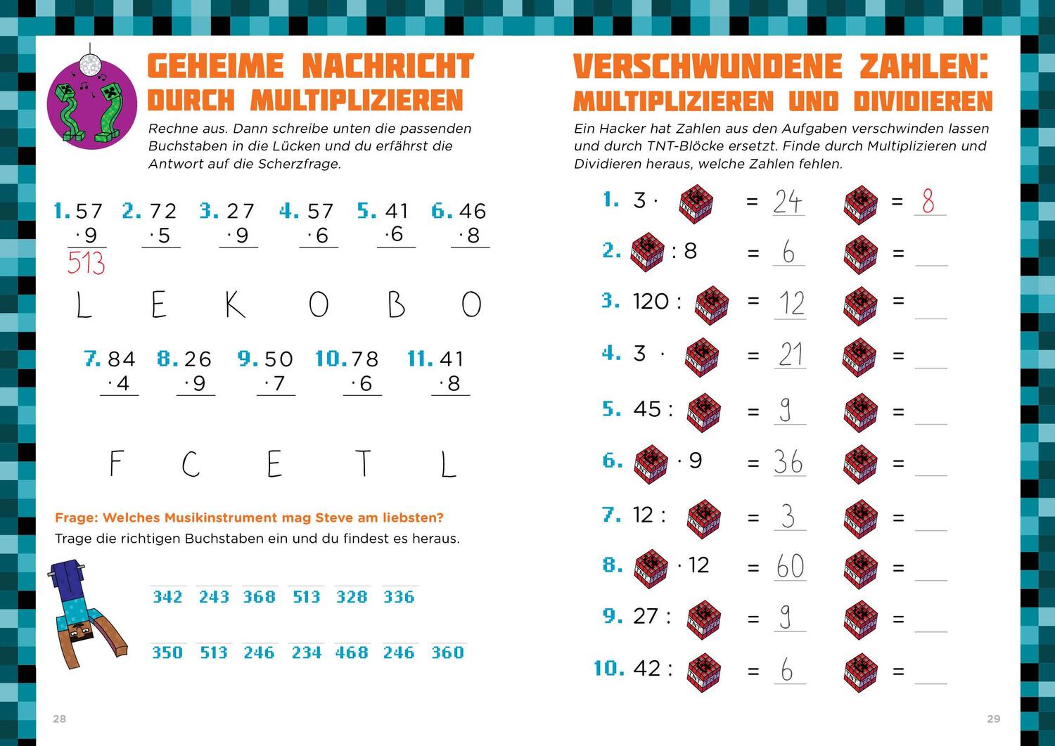 Bild: 9783743205970 | Mathe für Minecrafter - Multiplizieren und Dividieren | Taschenbuch