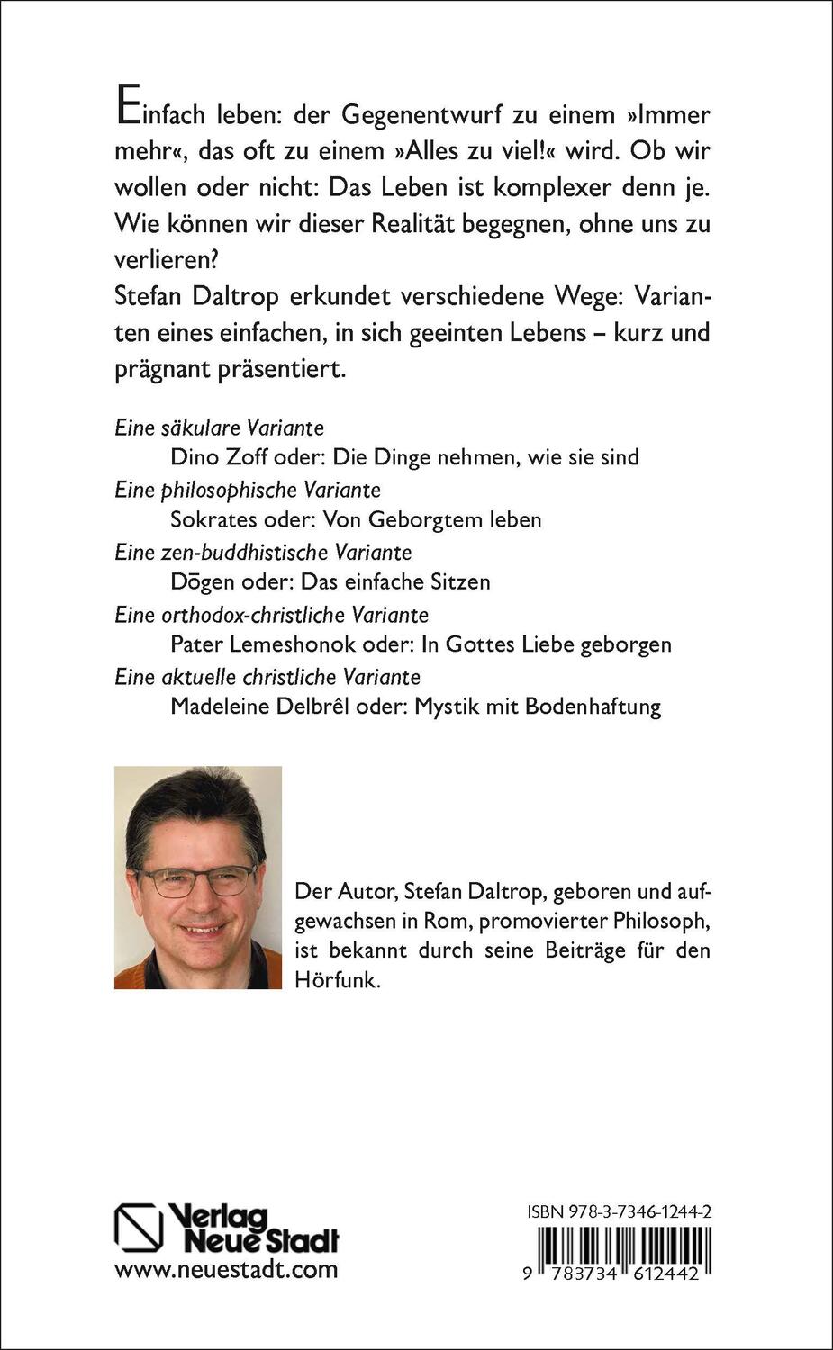 Rückseite: 9783734612442 | Einfach Ja zum Leben sagen | Fünf Varianten einer Lebensform | Daltrop