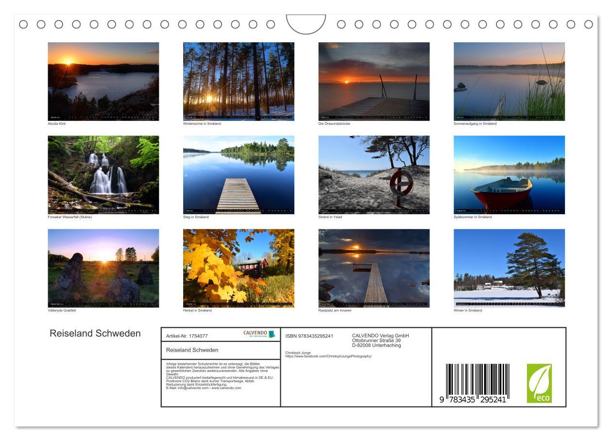 Bild: 9783435295241 | Reiseland Schweden (Wandkalender 2025 DIN A4 quer), CALVENDO...