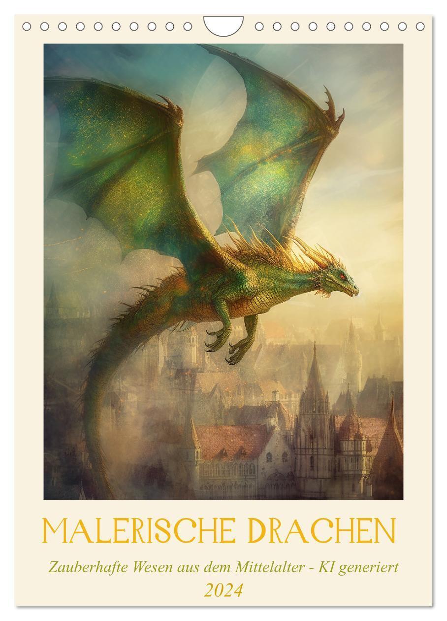 Cover: 9783383689826 | Malerische Drachen (Wandkalender 2024 DIN A4 hoch), CALVENDO...