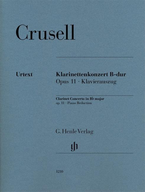 Cover: 9790201812106 | Clarinet Concerto B flat major op. 11 | Clarinet and Piano | Crusell