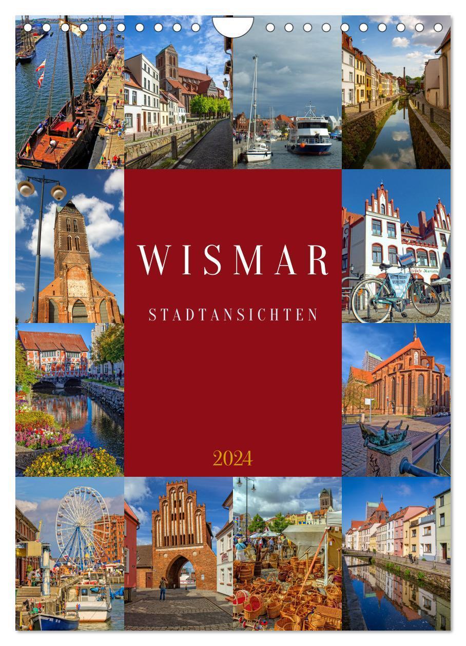 Cover: 9783383639845 | Wismar Stadtansichten (Wandkalender 2024 DIN A4 hoch), CALVENDO...