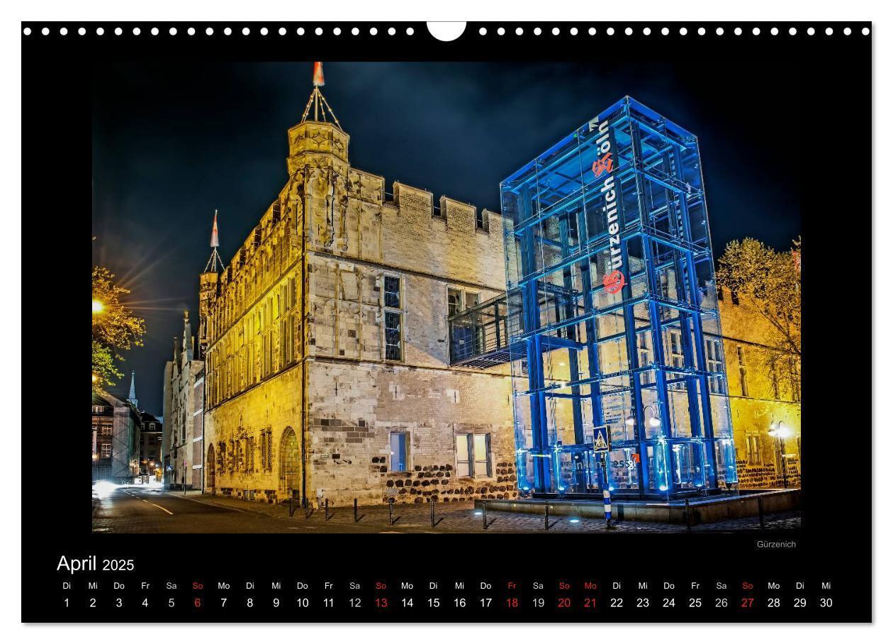 Bild: 9783435782031 | Köln ¿ Nachts 2025 (Wandkalender 2025 DIN A3 quer), CALVENDO...