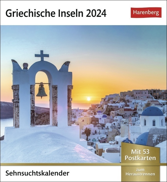Cover: 9783840029486 | Griechische Inseln Sehnsuchtskalender 2024. Reise-Kalender mit 53...