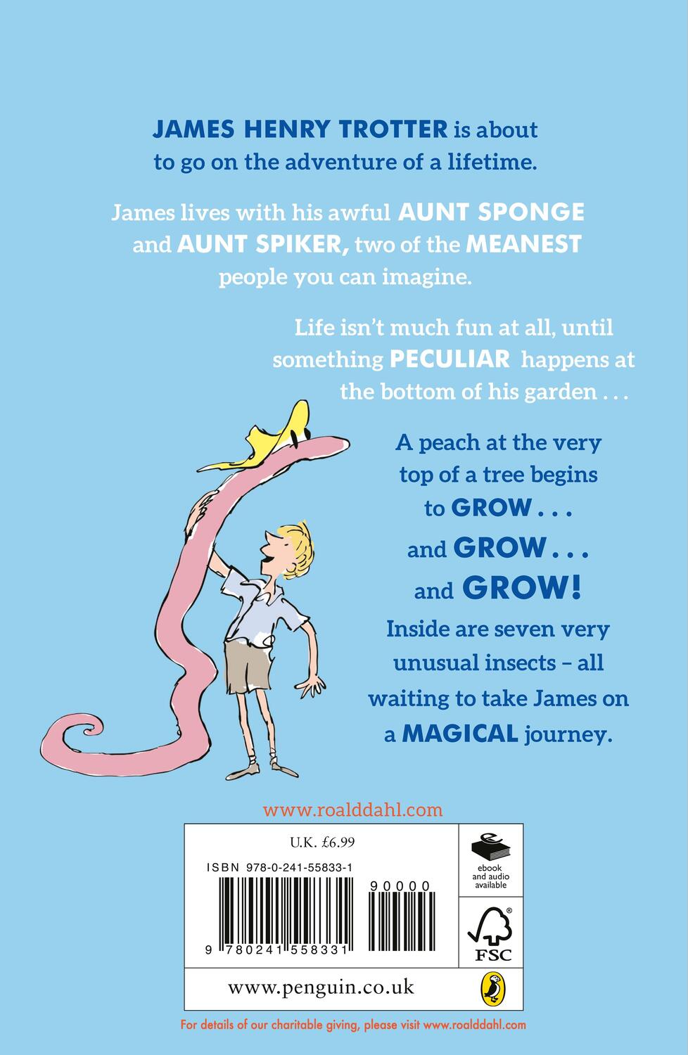 Rückseite: 9780241558331 | James and the Giant Peach | Roald Dahl | Taschenbuch | Englisch | 2022