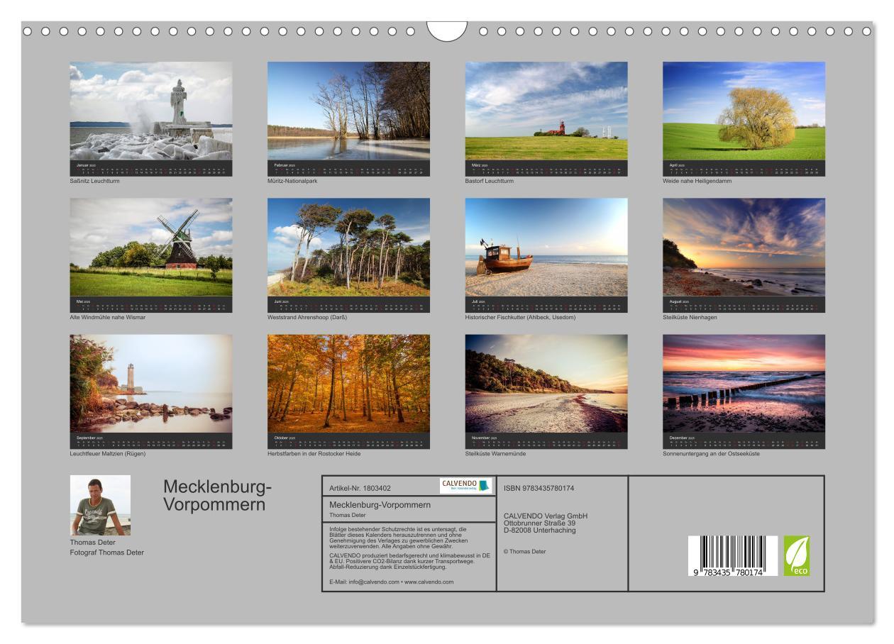 Bild: 9783435780174 | Mecklenburg-Vorpommern (Wandkalender 2025 DIN A3 quer), CALVENDO...