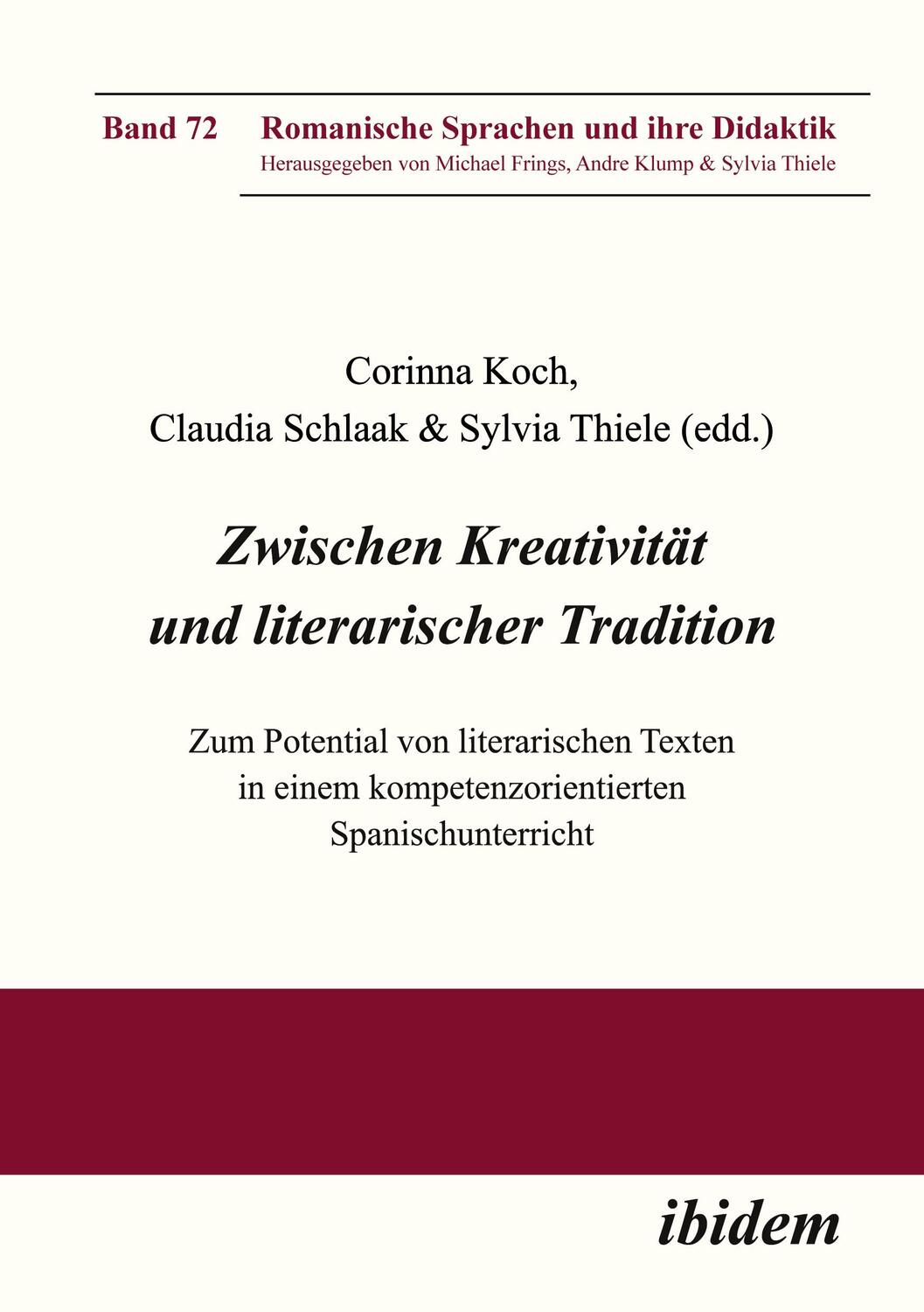 Cover: 9783838212838 | Zwischen Kreativität und literarischer Tradition | Frings (u. a.)