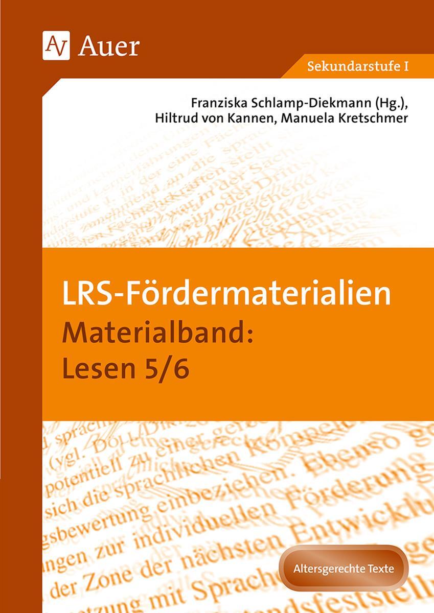 Cover: 9783403072607 | LRS-Fördermaterialien 3 | Materialband Lesen 5/6 (5. und 6. Klasse)