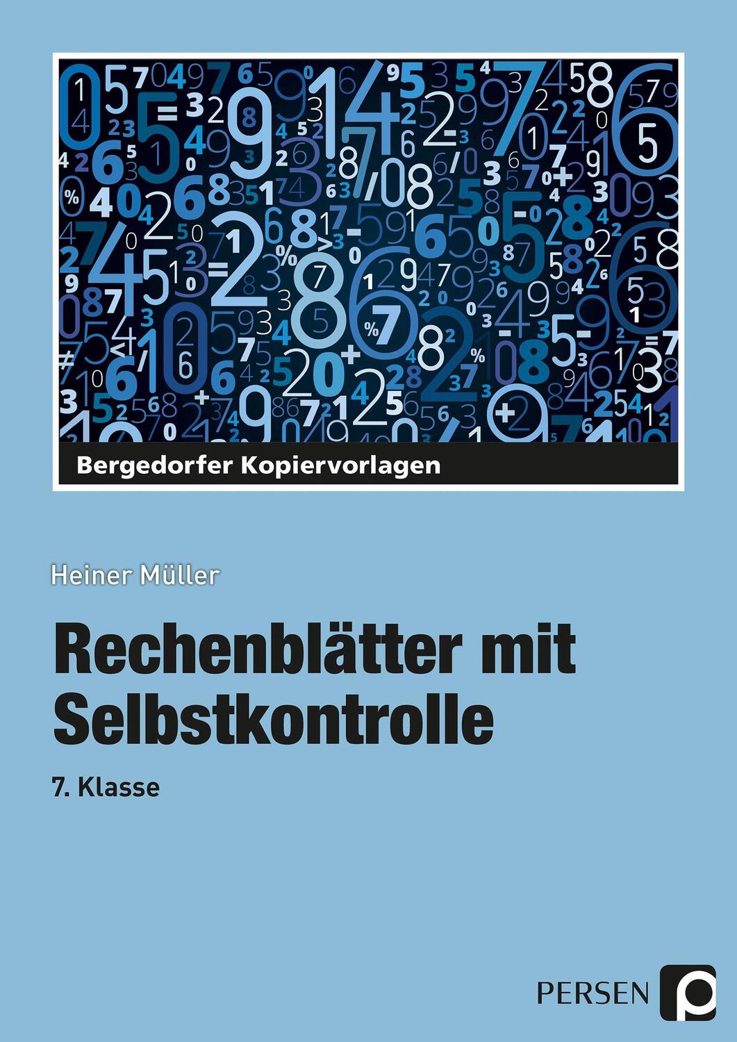 Cover: 9783834426130 | Rechenblätter mit Selbstkontrolle - 7. Klasse | 7. Schuljahr | Müller