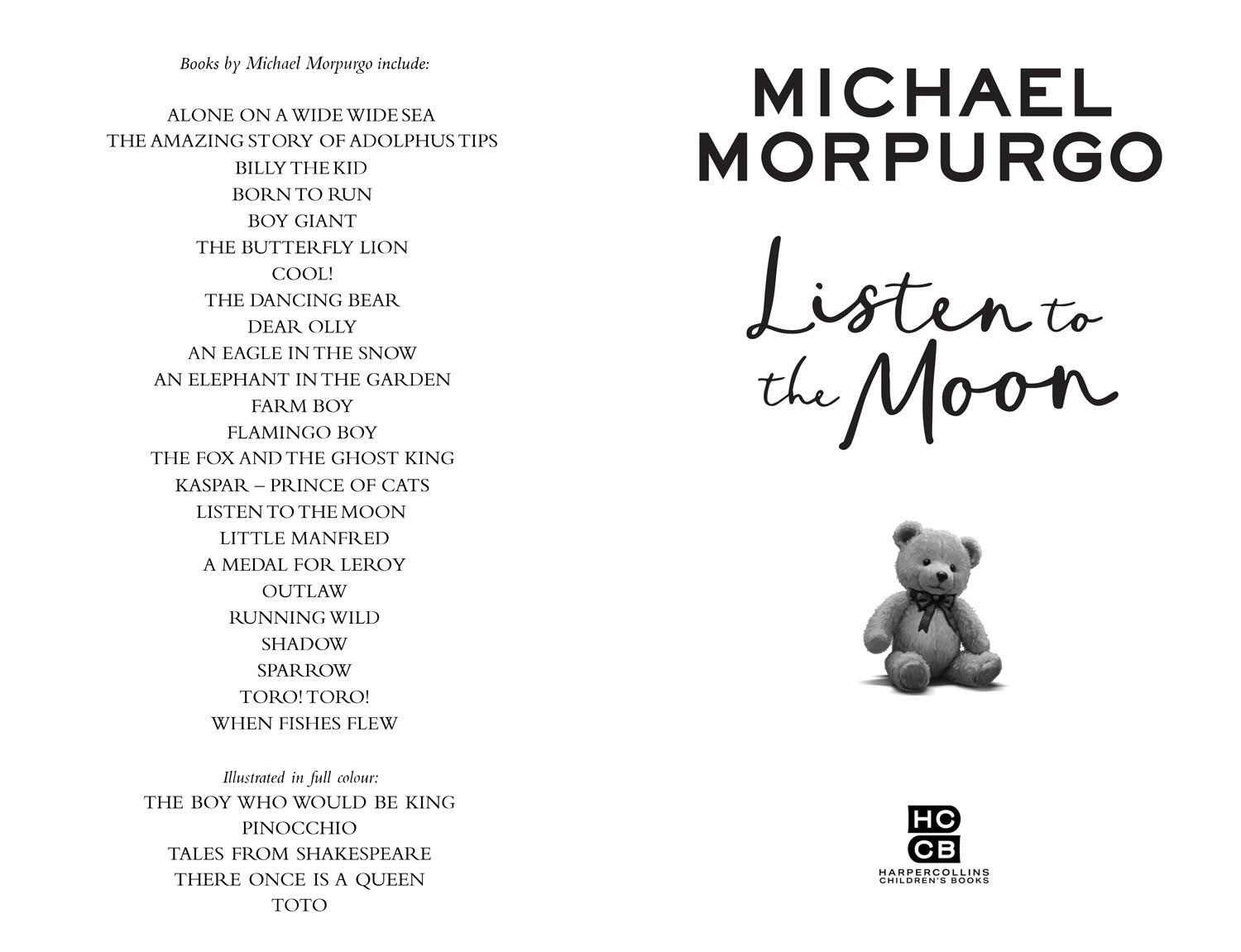 Bild: 9780008638672 | Listen to the Moon | Michael Morpurgo | Taschenbuch | Englisch | 2024