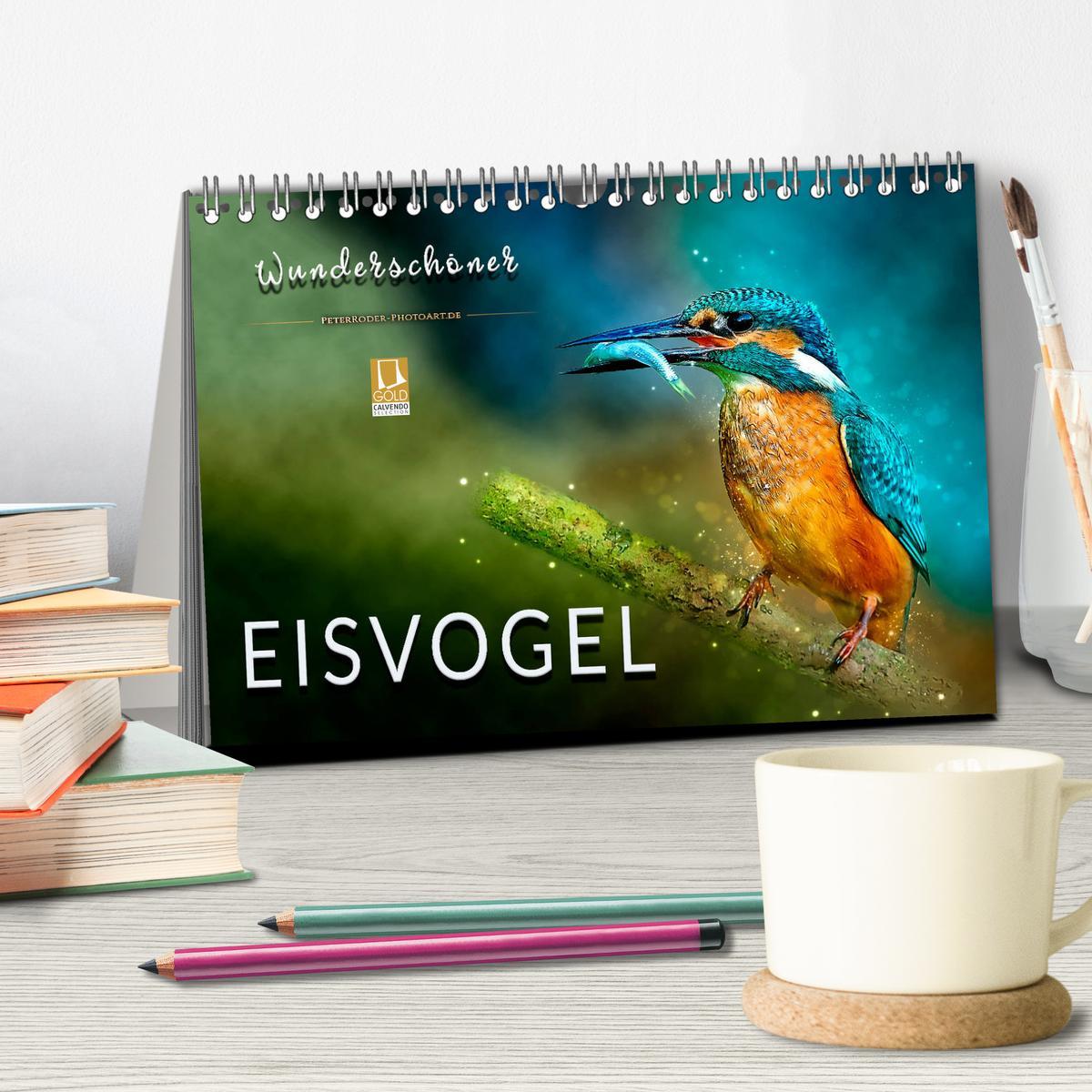 Bild: 9783435332618 | Wunderschöner Eisvogel (Tischkalender 2025 DIN A5 quer), CALVENDO...