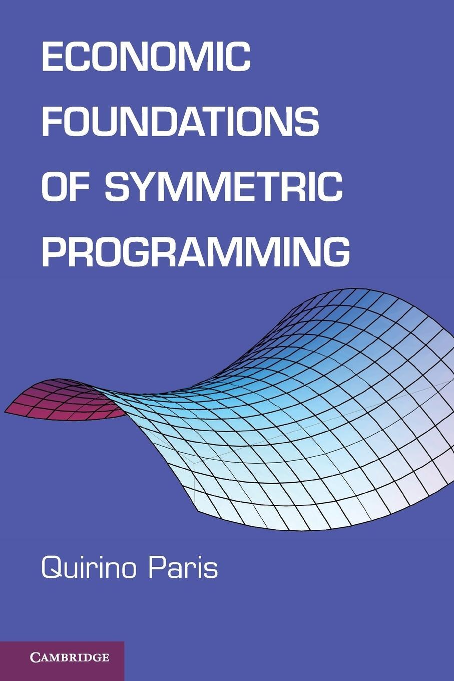 Cover: 9780521123020 | Economic Foundations of Symmetric Programming | Quirino Paris | Buch