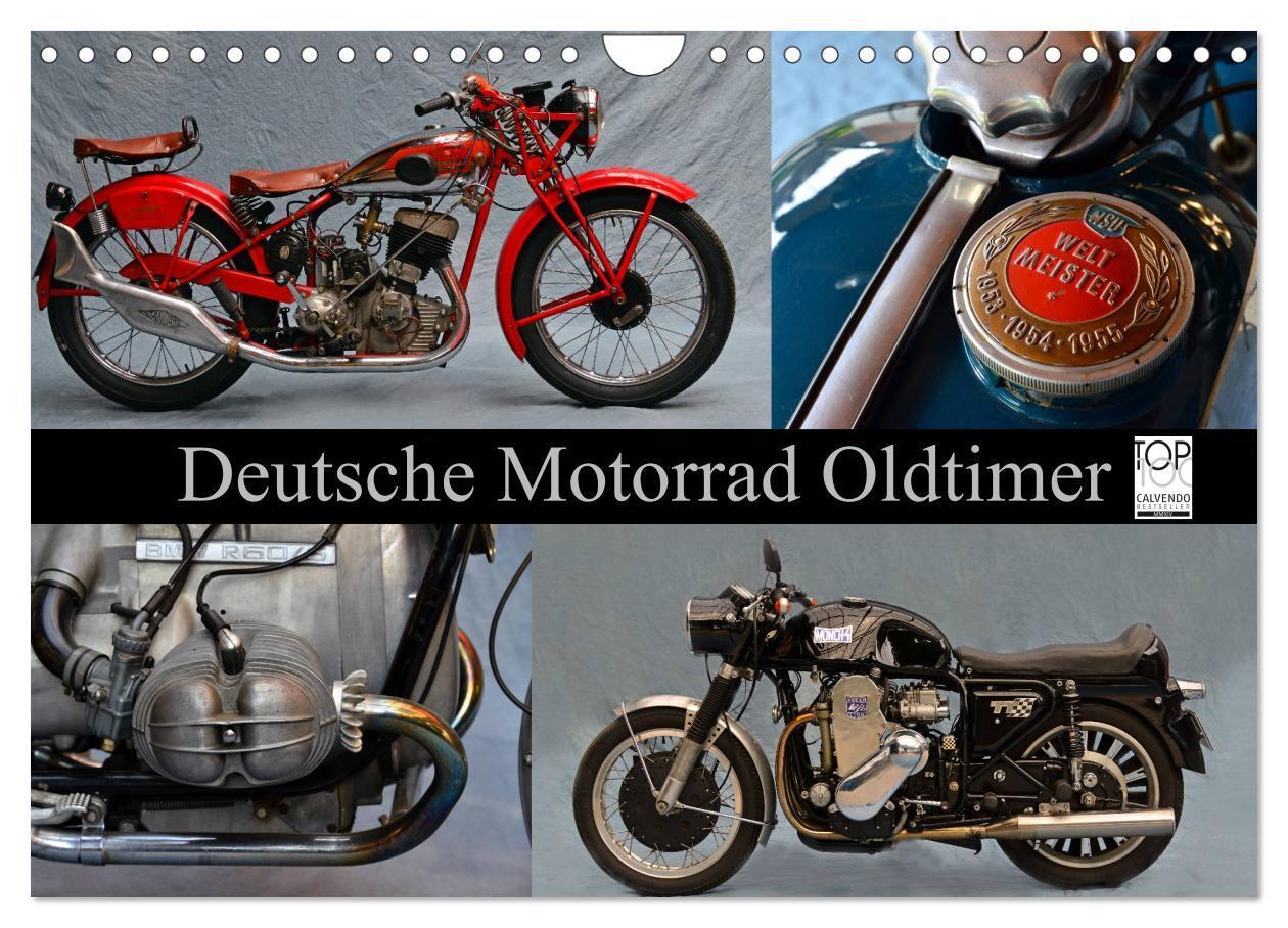 Cover: 9783675637009 | Deutsche Motorrad Oldtimer (Wandkalender 2024 DIN A4 quer),...