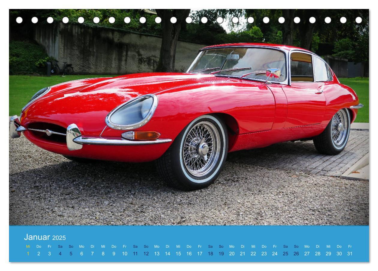 Bild: 9783435134243 | Jaguar E-Type Memorial (Tischkalender 2025 DIN A5 quer), CALVENDO...