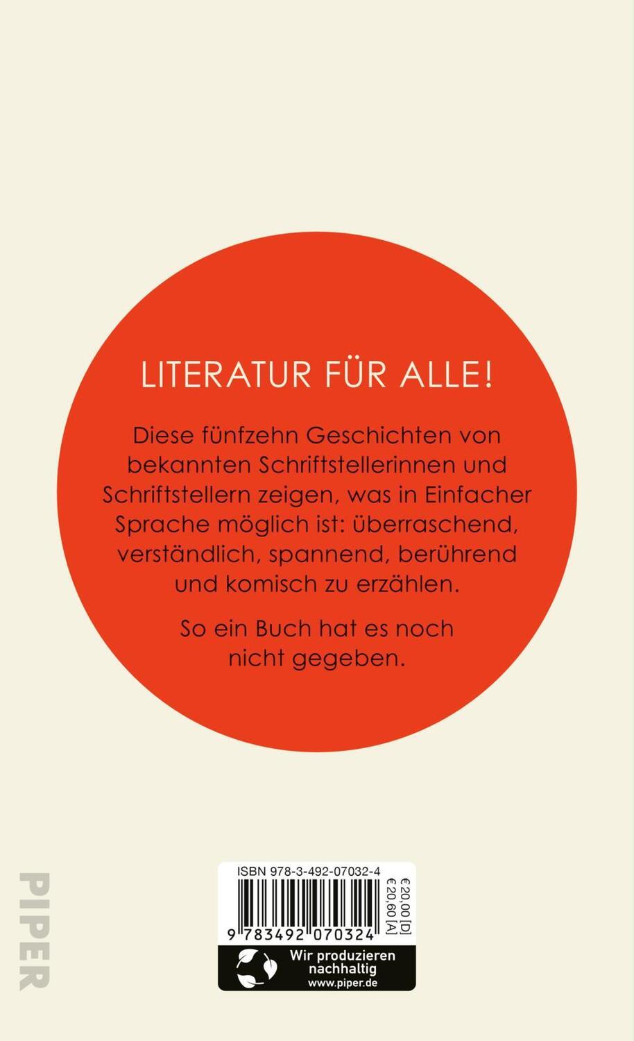 Rückseite: 9783492070324 | LiES. Das Buch | Literatur in Einfacher Sprache | Hauke Hückstädt