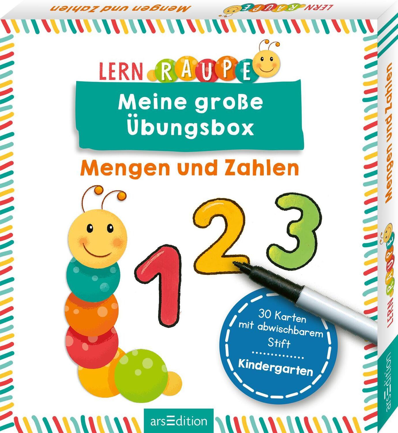 Cover: 9783845852089 | Lernraupe - Meine große Übungsbox Mengen und Zahlen | Taschenbuch