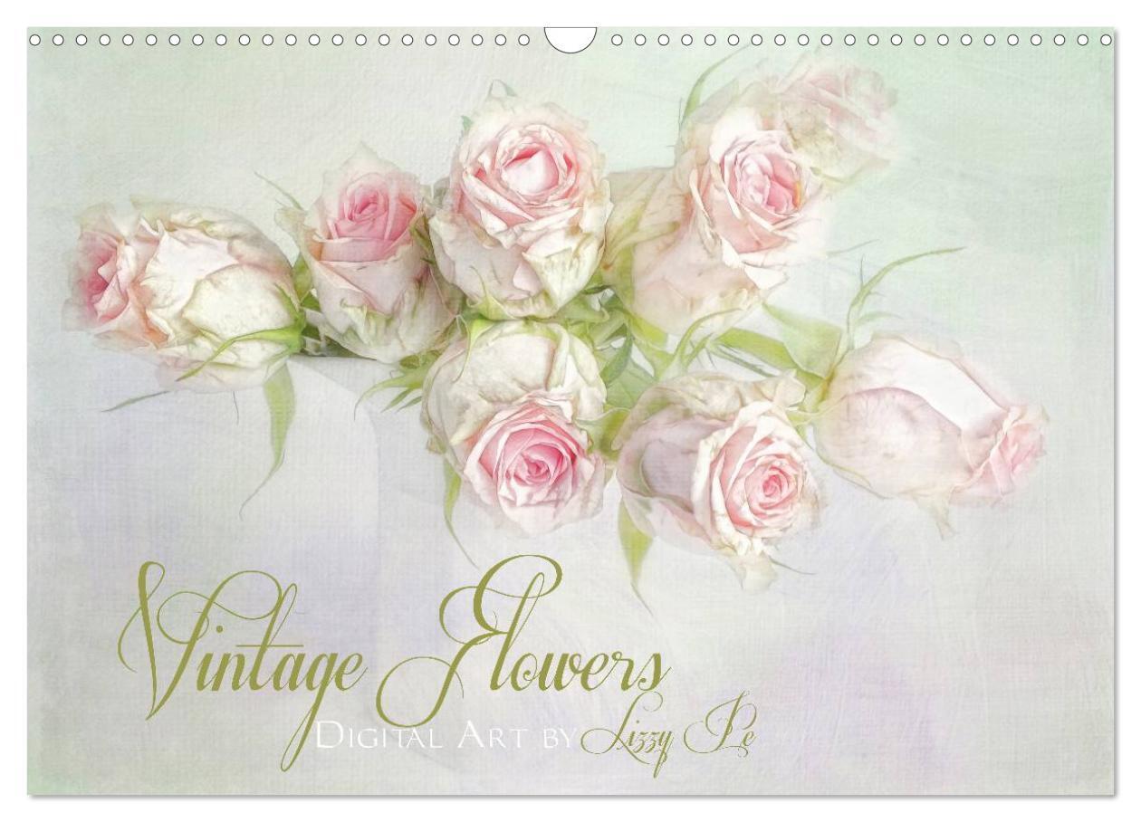 Cover: 9783675640313 | Vintage Flowers (Wandkalender 2024 DIN A3 quer), CALVENDO...