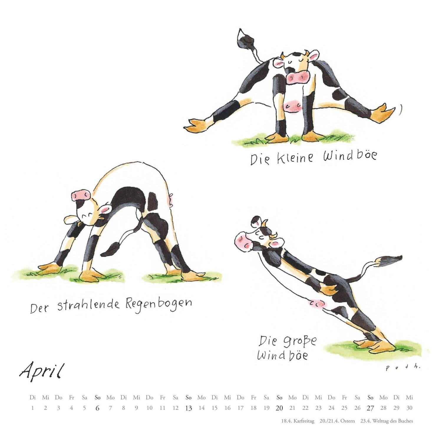Bild: 4250809653037 | Mit den Yoga-Kühen durchs Jahr 2025 - Wandkalender - Quadratformat...