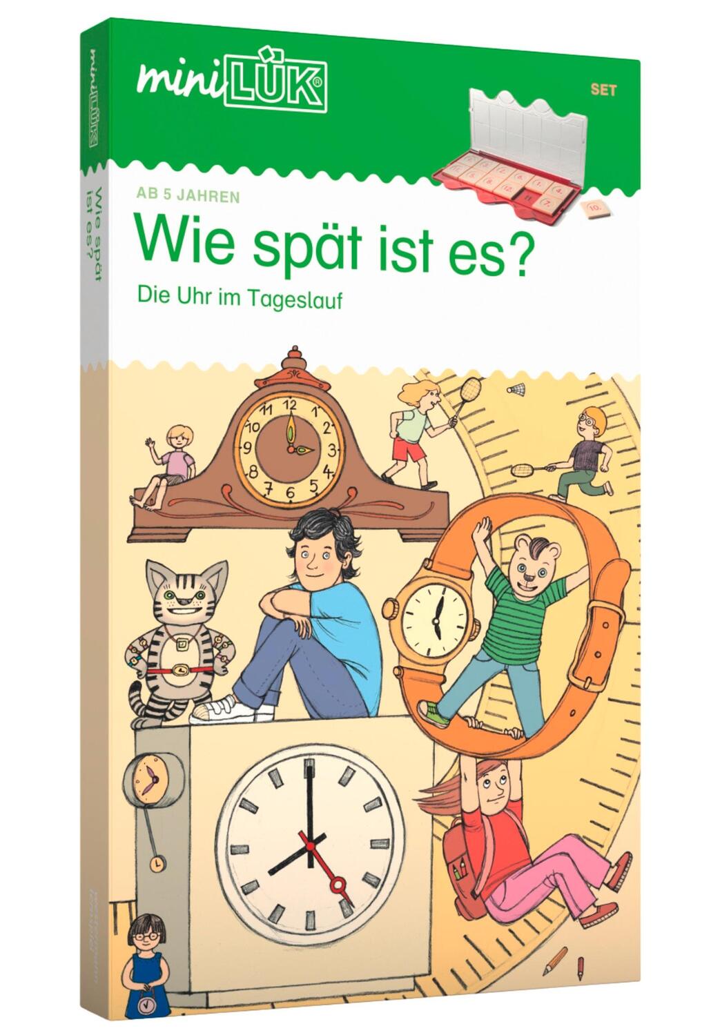 Cover: 9783837741407 | miniLÜK-Set. Wie spät ist es?: Die Uhr im Tageslauf | Box | Deutsch