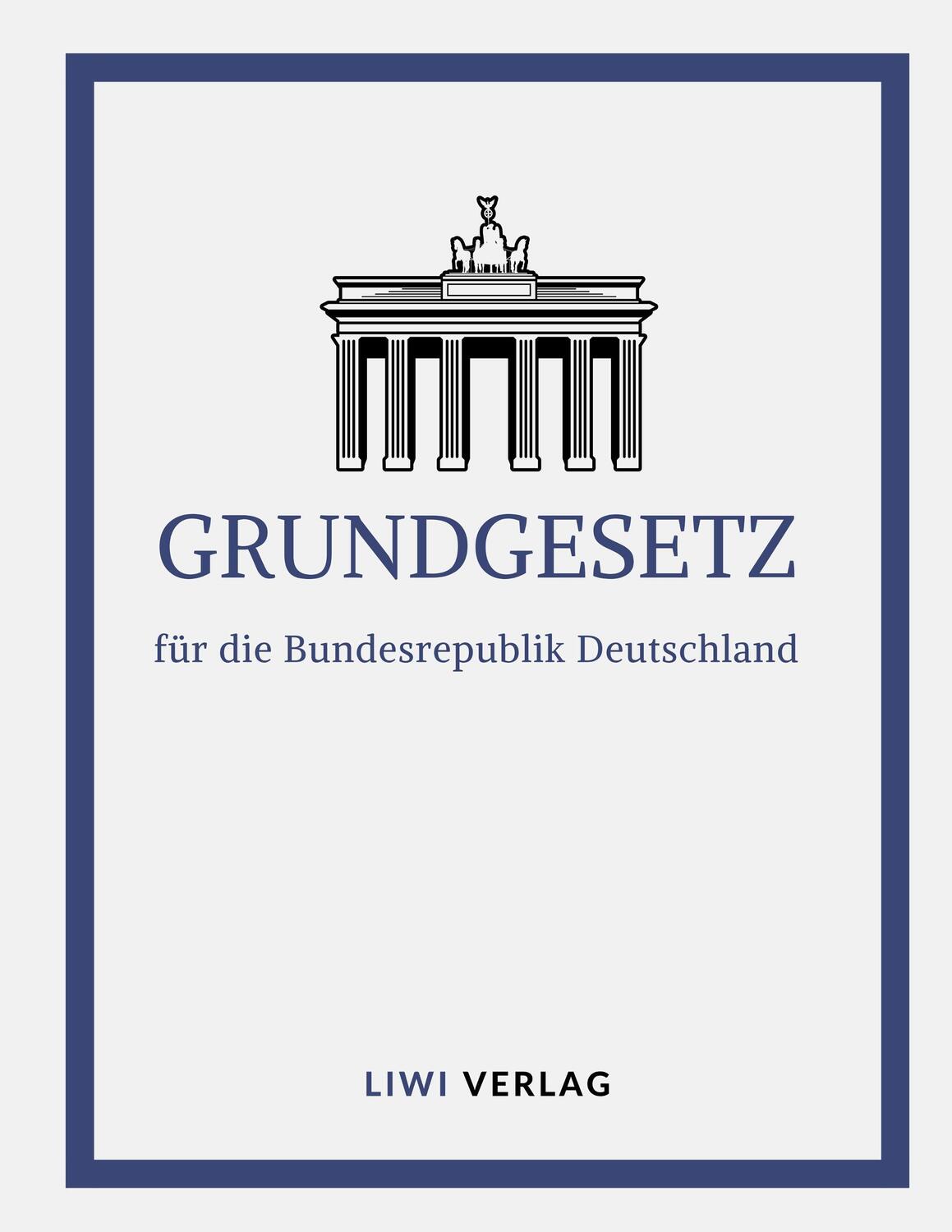 Cover: 9783965421363 | Grundgesetz für die Bundesrepublik Deutschland, Stand: 28.03.2019