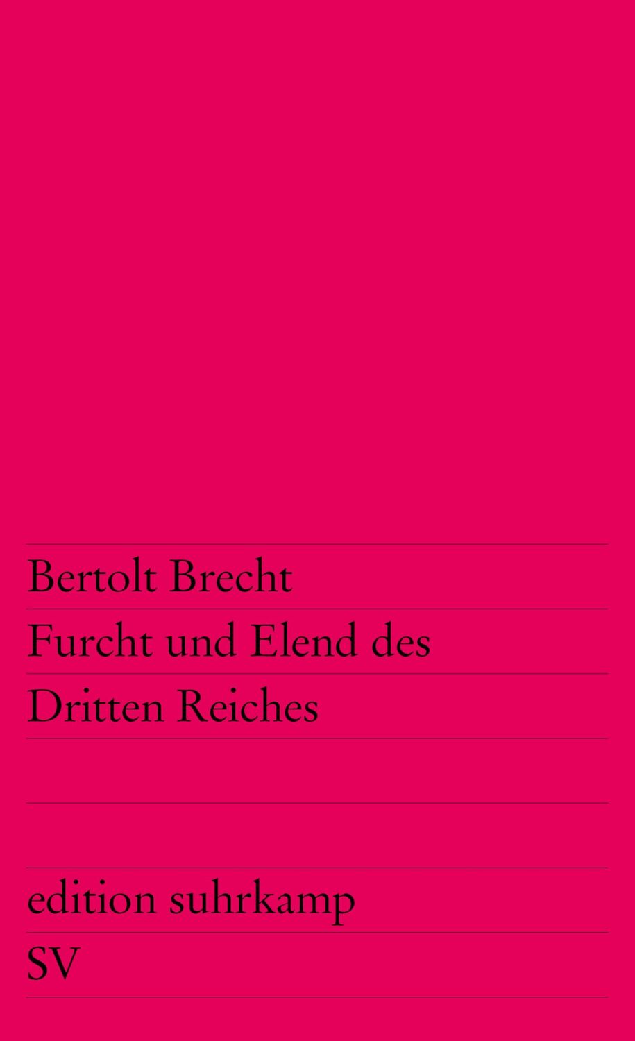 Cover: 9783518103920 | Furcht und Elend des Dritten Reiches | Bertolt Brecht | Taschenbuch