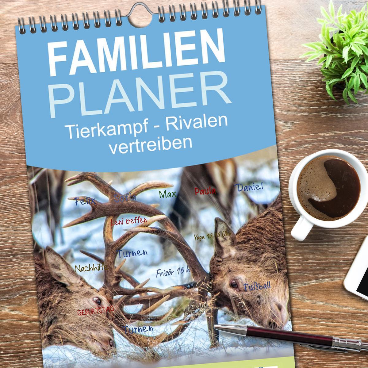 Bild: 9783457102992 | Familienplaner 2025 - Tierkampf - Rivalen vertreiben mit 5 Spalten...