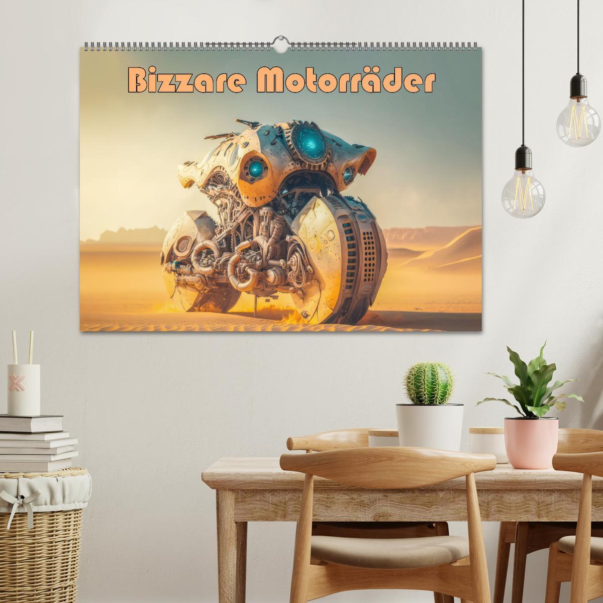 Bild: 9783383914904 | Bizzare Motorräder (Wandkalender 2025 DIN A2 quer), CALVENDO...