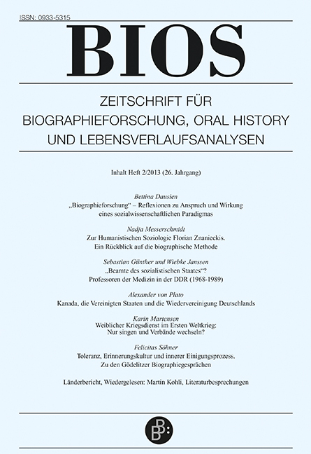 Cover: 9783847407430 | Bios 2/2013 | Taschenbuch | 158 S. | Deutsch | 2015