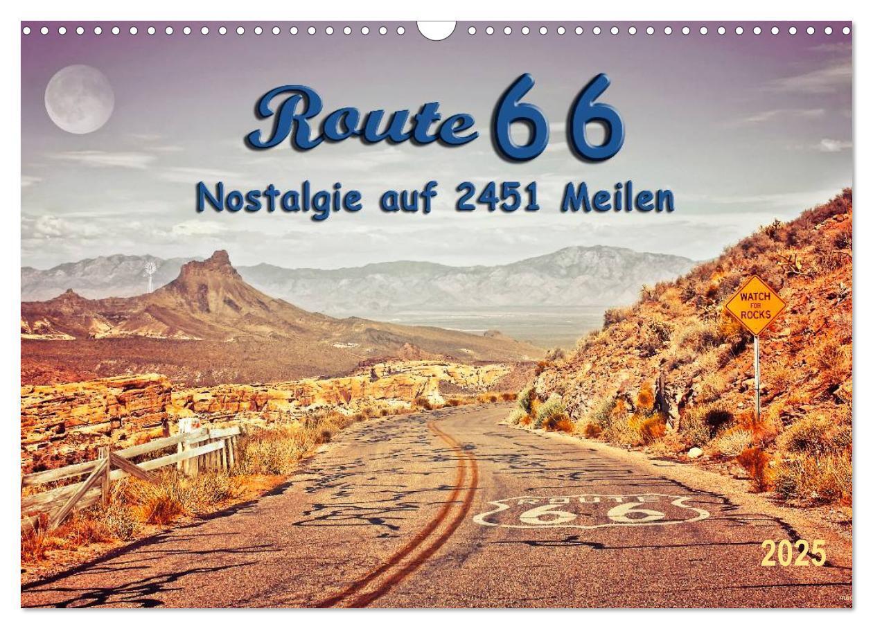 Cover: 9783435480081 | Nostalgie auf 2451 Meilen - Route 66 (Wandkalender 2025 DIN A3...