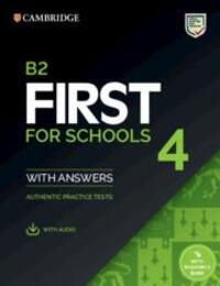 Cover: 9781108780100 | B2 First for Schools 4 Student's Book with Answers with Audio with...