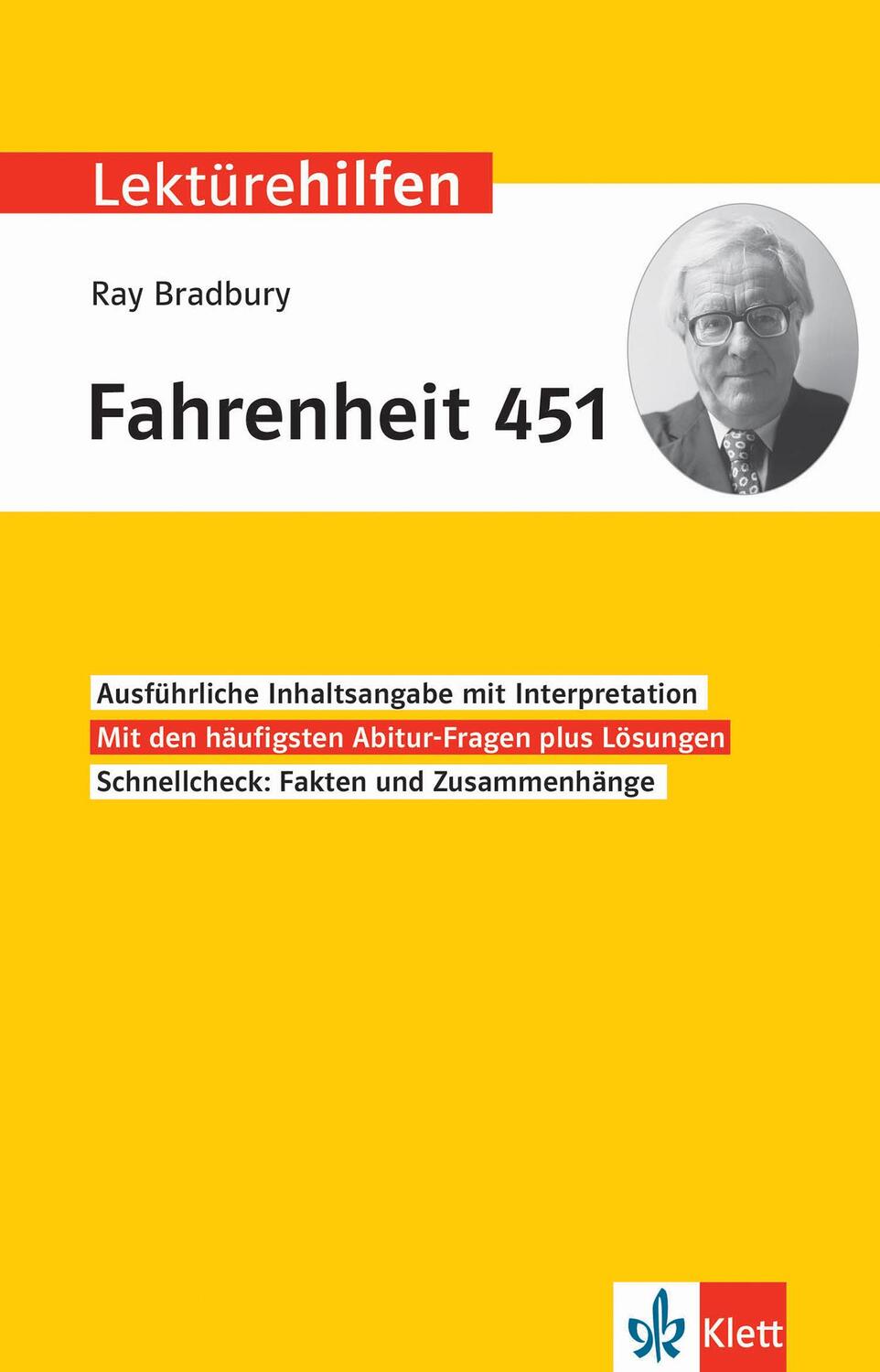 Cover: 9783129231562 | Lektürehilfen Ray Bradbury Fahrenheit 451 | Taschenbuch | Englisch