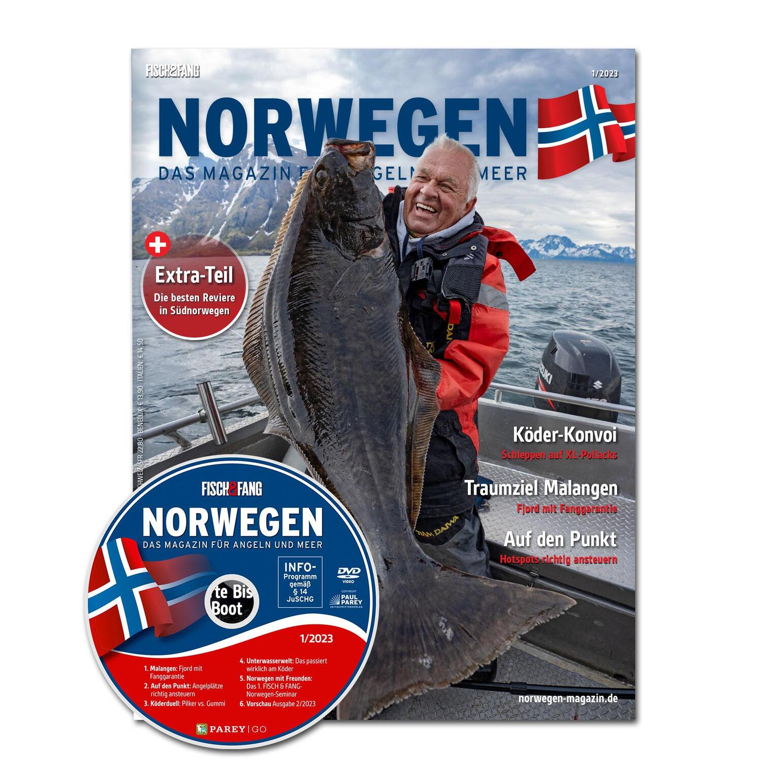 Cover: 9783897151628 | Norwegen Magazin Nr. 1/23 + DVD | Redaktion Fisch & Fang | Taschenbuch