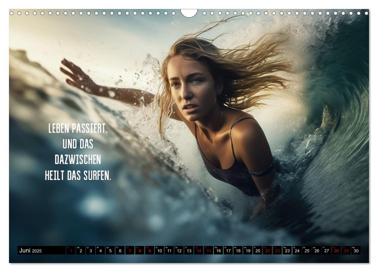 Bild: 9783383903311 | Motivation und Surfen (Wandkalender 2025 DIN A3 quer), CALVENDO...