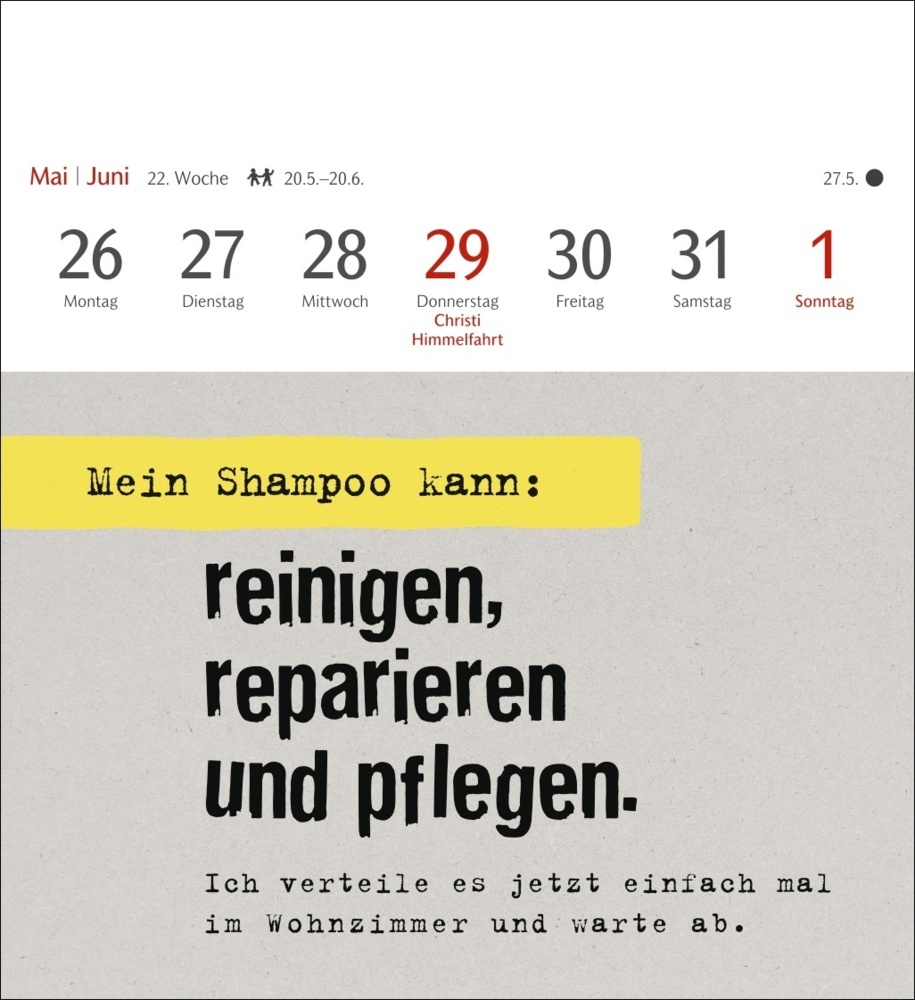 Bild: 9783840034800 | Typo-Sprüche-Kalender Postkartenkalender 2025 - Wochenkalender mit...