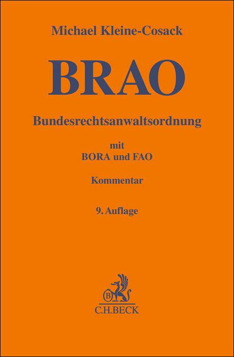 Cover: 9783406778568 | Bundesrechtsanwaltsordnung | mit Berufs- und Fachanwaltsordnung | Buch